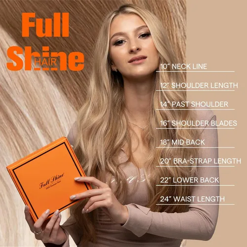 Miniatura 7 de Full Shine - Extensiones de cabello humano Remy con cinta adhesiva intacta de color 1 negro azabache, extensiones de cabello adhesivas, invisibles