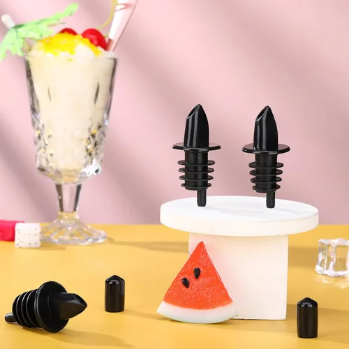 Miniatura 5 de 60 piezas de vertedores de botellas de jarabe para verter boquillas incluyendo jarabe de cono de nieve, vertedores de botellas de licor de alcohol