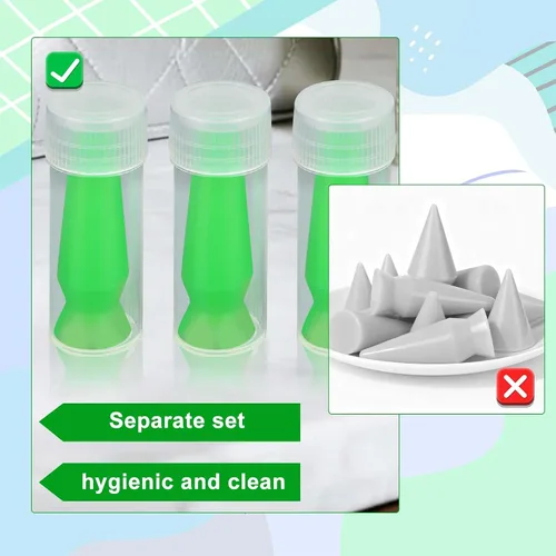 Miniatura 5 de 4 piezas de herramienta de inserción de lentes esclerales, insertador de lente escleral sin ventilación de silicona y removedor con estuche