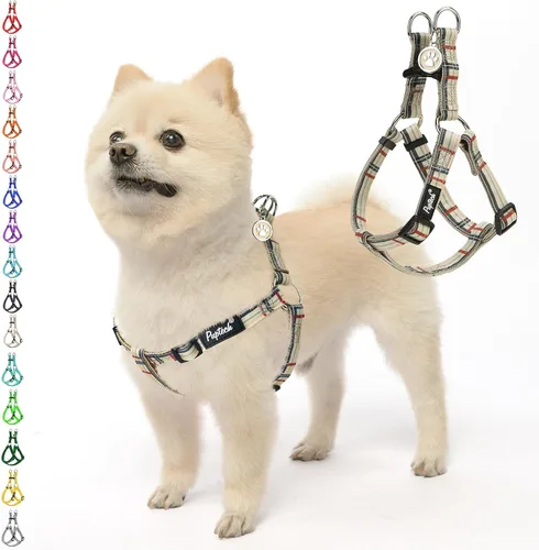 Miniatura 33 de PUPTECK arnés para perro para no jalar, reflejante, ajustable, básico, de nailon, chaleco para cachorro, para caminar al aire libre con etiqueta