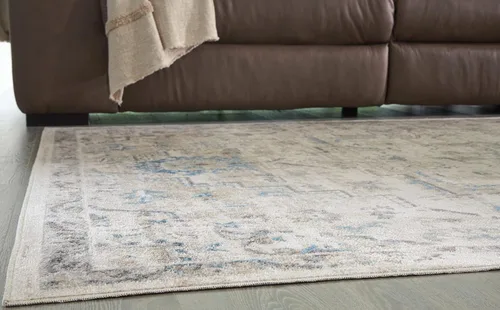 Miniatura 6 de Signature Design by Ashley Barkham Classic Medallion - Alfombra lavable para interiores, 5 x 7, color beige y verde oscuro