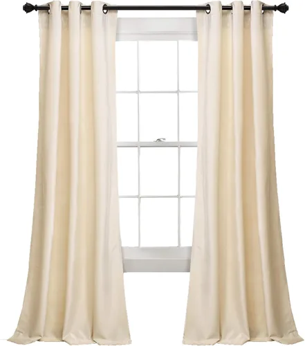 Miniatura 18 de Lush Decor Prima Velvet Sólido - Par de paneles de cortinas para ventana con ojales de filtrado de luz, 95" L x 38" A, Negro