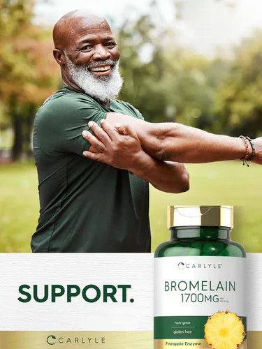 Miniatura 7 de Carlyle - Bromelaína 1700 mg 90 cápsulas Suplemento de enzima de piña Sin OMG y sin gluten