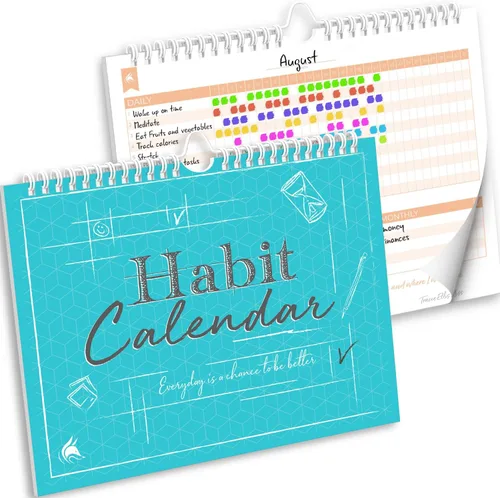 Miniatura 7 de Clever Fox Calendario de seguimiento de hábitos – Rastreador de objetivos inspirador y calendario de hábitos para hábitos atómicos – Colorido