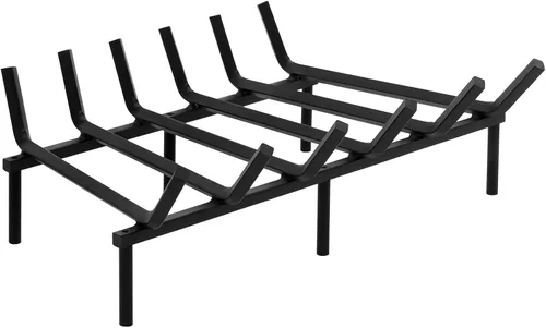 Miniatura 9 de SINGLYFIRE - Soporte para chimenea de 24 pulgadas, rejilla para hoguera, acero sólido, barra de 3/4 pulgadas, soporte para estufa de leña de hierro