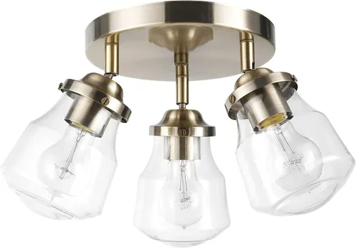 Miniatura 9 de Globe Electric 64000004 Iluminación de pista de 3 luces de 22 pulgadas, latón mate, tonos negros mate, iluminación para cocina, baño, dormitorio