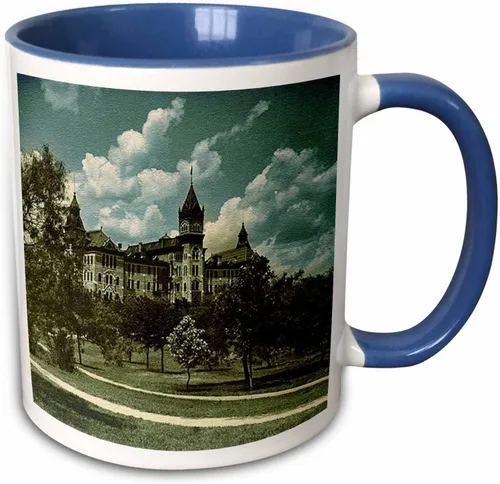 Miniatura 11 de 3dRose Old Main Building at The University of Texas at Austin in 1903 - Taza de dos tonos, 11 onzas, color negro