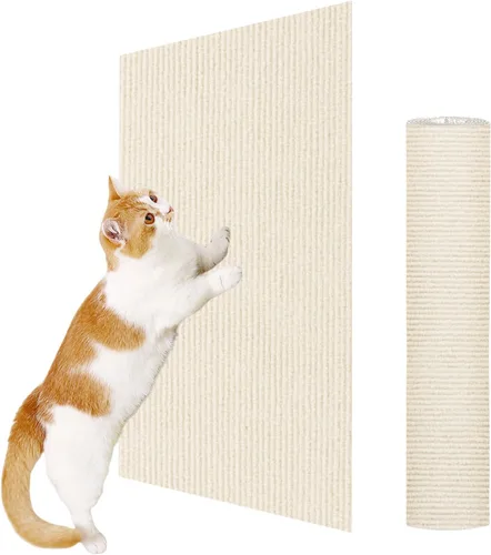 Miniatura 22 de ENONCI Protector de esquina de pared de sofá de 23.6 x 15.8 pulgadas para gatos de interior, protector de muebles antiarañazos contra arañazos