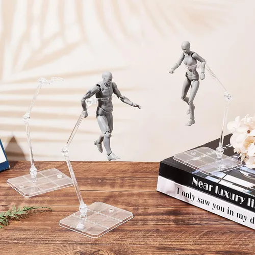 Miniatura 5 de FINGERINSPIRE 8 Pcs Action Figure Stand Assembly Action Figure Display Holder Base Doll Model Support Stand for 6 inch Action Figures or Effects