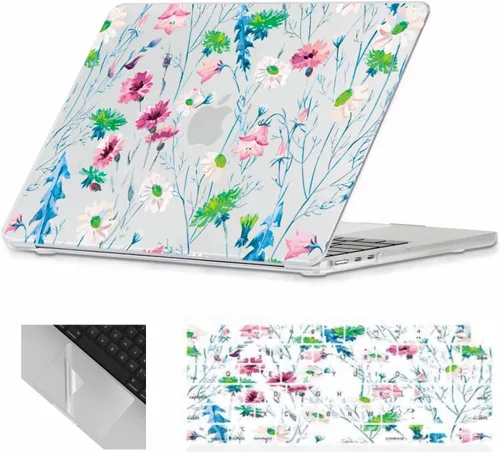 Miniatura 18 de Se7enline Funda compatible con MacBook Air de 15 pulgadas M4 M3 M2 2025 2024 2023 de 15.3 pulgadas con MacBook Air A2941/A3114/A3241 funda rígida