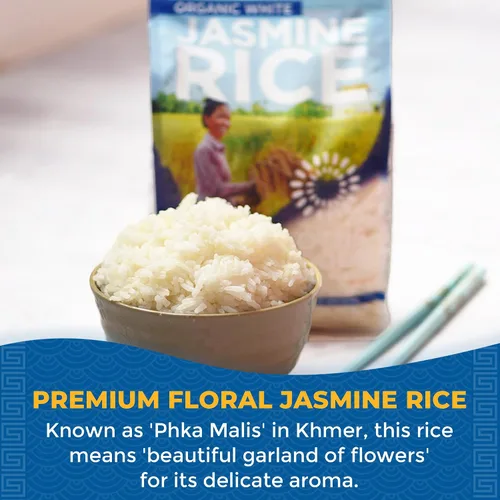 Miniatura 3 de Lotus Foods Arroz orgánico de jazmín blanco, arroz jazmín, arroz blanco sin gluten, arroz orgánico, arroz adhesivo asiático de grano largo, orgánico