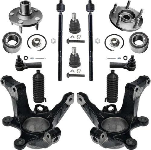 Miniatura 30 de Detroit Axle - Kit de nudillos traseros izquierdo FWD para Hyundai Santa Fe 2007-2009 Veracruz 2007-2012, reemplazo del conjunto de cojinete