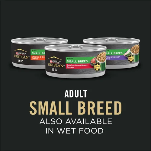 Miniatura 8 de Purina Pro Plan Con probióticos, alimentos para perros secos de raza pequeña, fórmula de pollo y arroz destrozado - 6 lb. Bolsa