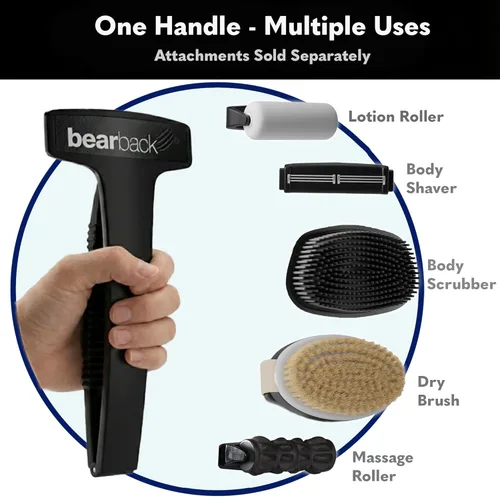 Miniatura 9 de Bearback Rascador de espalda para hombres y mujeres, mango plegable de largo alcance, cerdas seguras para la piel, extensible, portátil, fácil