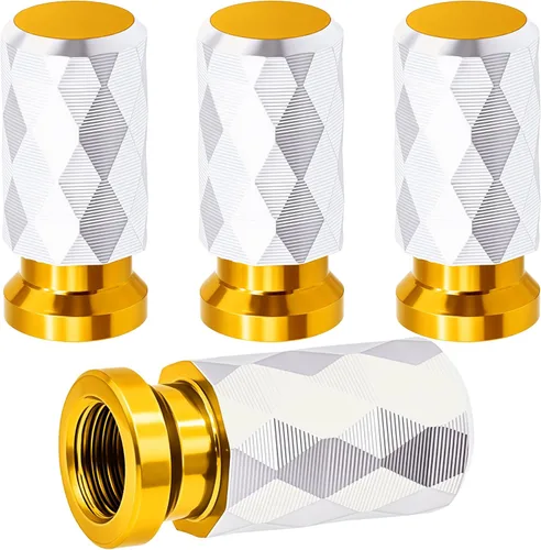 Miniatura 21 de 4 piezas de tapas de válvula de rueda con forma de punta, válvula de rueda de aleación de aluminio con punta, tapas de aire universales a prueba