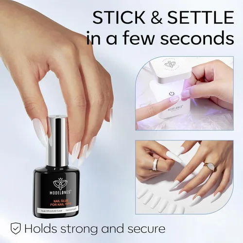 Miniatura 9 de modelones Pegamento de Uñas de Gel 9 en Uno Gel Base y Capa Superior Sin Limpieza Set de 2 Piezas para Esmalte de Uñas de Gel Adhesivo Extensión