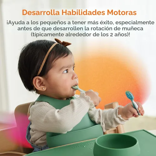 Miniatura 4 de NumNum Juego de Cucharas para Bebé, Baby Essentials Pre-Cuchara GOOtensils para 6+ Meses, Cucharas de Autoalimentación de Primera Etapa para Destete