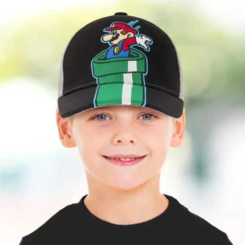 Miniatura 2 de Nintendo Boys Baseball Cap Super Mario Adjustable Kids Hat for Ages 4-7
