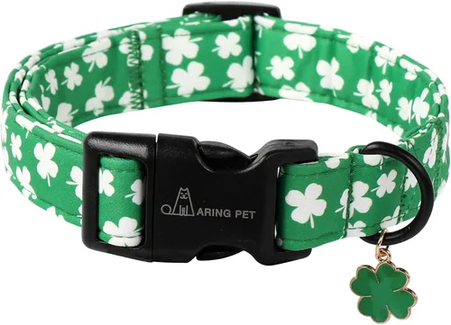 Miniatura 33 de Aring Pet Collar de algodón, ligero y ajustable, con hebilla de liberación rápida para perros pequeños, medianos y grandes, para cachorros, S