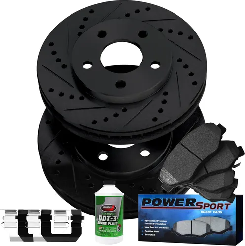 Power Sport Kit pastillas y rotores de frenos delanteros| Rotores de frenos delanteros| Juego de rotores y pastillas de freno delanteros| Frenos y