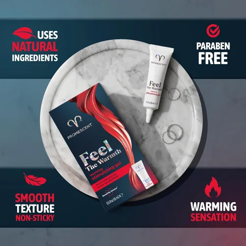 Promescent Gel de calentamiento para mujer para nuevas sensaciones y mayor comodidad, gel íntimo para ella, sin parabenos ni hormonas, 75