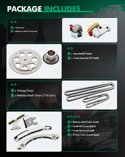 Miniatura 2 de SCITOO Kit de cadena de distribución del motor reemplaza para Chevy Colorado para GMC Canyon para Hummer H3T para Isuzu i-290 para Isuzu i-370