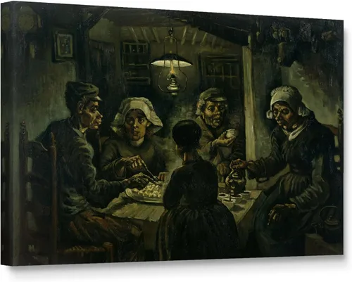 Miniatura 25 de Niwo ART - Bandera, serie de pinturas más famosas del mundo, lienzo para pared, decoración del hogar, envoltura de galería, estirado, enmarcado