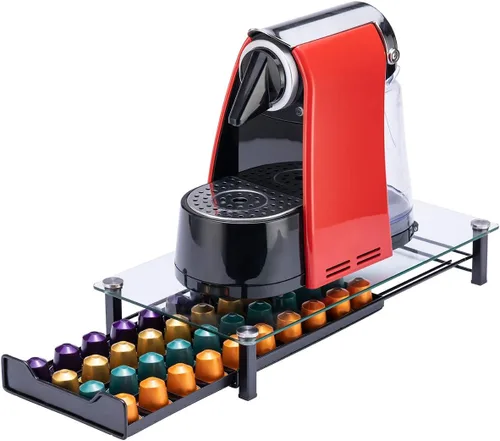 Miniatura 4 de Soporte para almacenamiento de cápsulas de café, organizador de cajones originaline, cristal templado (capacidad de 40 cápsulas)