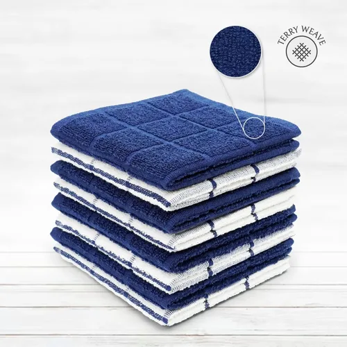 Miniatura 3 de Paño de cocina y toalla de 100 % algodón, paquete de 6, toallas de cocina súper suaves y absorbentes, perfectas para limpieza de cocina y lavado