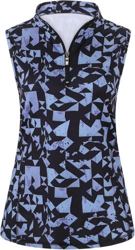 Miniatura 2 de Viracy Camiseta sin mangas con cremallera para mujer, de secado rápido, para entrenamiento de golf