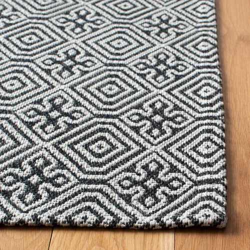 Miniatura 4 de Martha Stewart x SAFAVIEH - Colección de alfombras de área de 8 x 10 pies, carbón y gris, tejido plano, de algodón, ideal para sala de estar