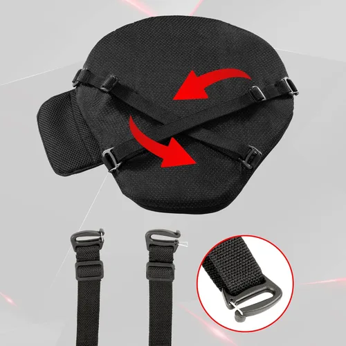 Miniatura 6 de GRAND PITSTOP - Cojín de asiento de aire para motocicleta, inflado y desinflado en movimiento, alivio de presión para asiento de motocicleta, a