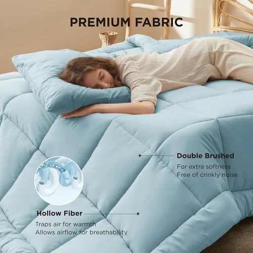 Miniatura 3 de Bedsure Relleno de edredón – Edredones acolchados tamaño individual XL, edredón para todas las estaciones, suave manta de ropa de cama alternativa