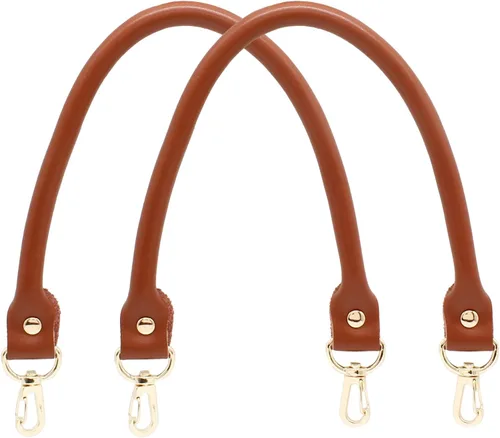 Miniatura 4 de Piutouyar Correas de cuero genuino negro para monederos, correa de cuero corta de 15.7 pulgadas, repuesto de asa de bolso para bolso, bolsa