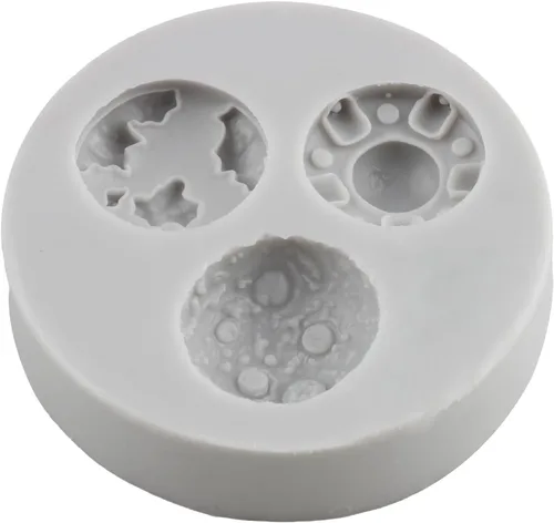 Miniatura 4 de Sijiangmold Molde de silicona para astronauta, diseño de astronauta, planeta, cohete, satélite, fondant, para cupcakes, decoración de pasteles