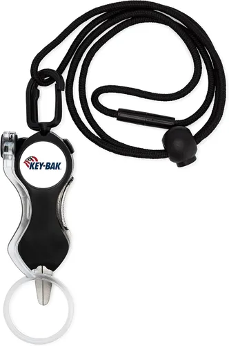 Miniatura 3 de KEY-BAK Tijeras de hilo retráctiles de una sola mano ligeras y multiusos con correa retráctil de 36 pulgadas junto con cordón ajustable y hoja