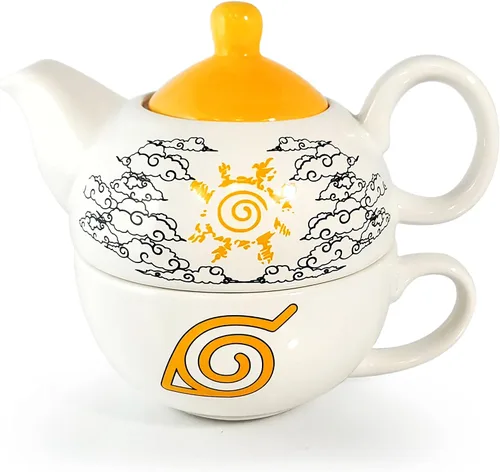 Miniatura 9 de Just Funky Naruto Shippuden Juego de 2 tazas de té con taza de té y hervidor de agua, taza de té de 15 onzas con el zorro de nueve colas "Kurama