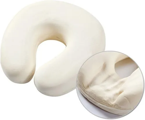 Miniatura 5 de Almohada de viaje en forma de U de espuma viscoelástica Soporte para el cuello Cojín de reposacabezas (negro)