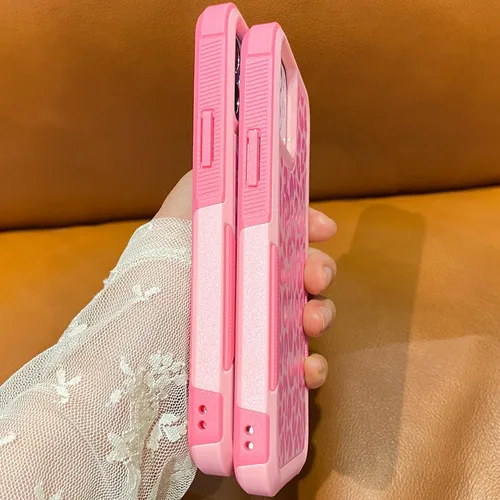 Miniatura 3 de Funda para iPhone 11 con Estampado de Leopardo Guepardo Rosa, Resistente de Servicio Pesado Robusto Protección Completa del Cuerpo Resistente a
