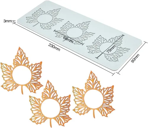 Miniatura 5 de Hojas de árbol huecas de silicona de helecho, pteridófito, molde para fondant de caramelo de chocolate, molde de arcilla de loto 3D para decoración