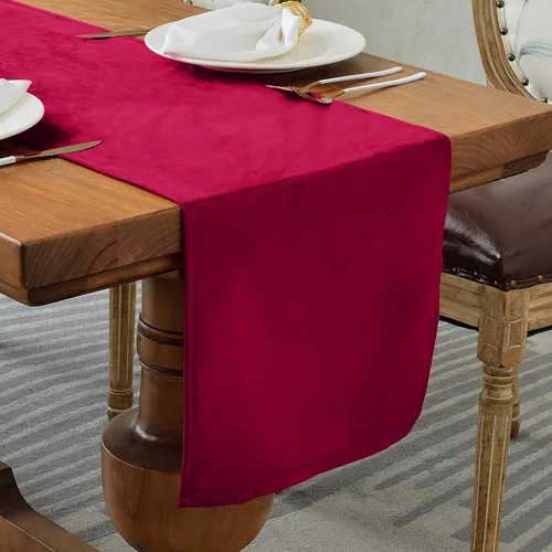 Miniatura 16 de BALCONY & FALCON Camino de mesa con borlas, lavable a máquina, caminos de mesa decorativos de lujo para el hogar para comedor, fiestas, banquetes