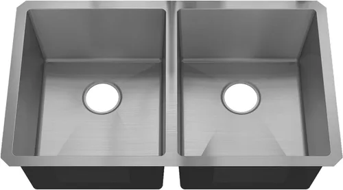 Miniatura 6 de Sinber HU3219D - Fregadero de cocina de 32 x 19 x 10 pulgadas con acabado satinado de acero inoxidable 304 calibre 18 (solo fregadero)
