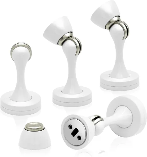 Miniatura 14 de Topes magnéticos para puerta, topes de puerta negros para la parte inferior de la puerta, montaje en pared, protector de pared magnético resistente