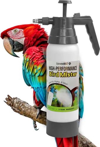 ExtremeMIST Pulverizador para pájaros de alto rendimiento | Mister de bomba aviar ultrafino | Mister de baño de pájaros de mano para mascotas |