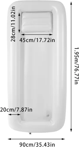 Miniatura 2 de Bañera inflable médica, bañera de cama, bomba de aire eléctrica Bañera de PVC, ducha de cama para pacientes con tina reducida