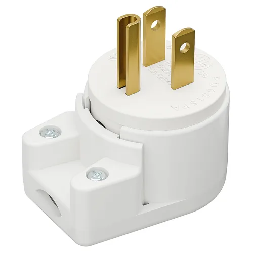 Miniatura 24 de Nema 5-15P Enchufe de ángulo recto de 90 grados, enchufe Plugrand 15A 125V en ángulo, enchufes de CA de 3 clavijas DIY de 3 clavijas, enchufes de CA