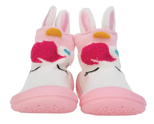 Miniatura 3 de Nuby Snekz - Calcetines cómodos con suela de goma para primeros pasos L Unicorn