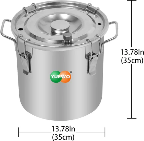 Miniatura 3 de YUEWO nuevo 3 macetas DIY 8 Gal 30 litros alcohol Moonshine etanol todavía licores acero inoxidable caldera agua hogar destilador vino kit