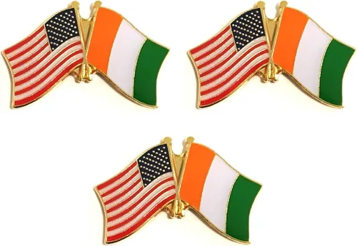 Miniatura 94 de 3 Pines de solapa con banderas de Estados Unidos y países internacionales, paquete de 3 pines dobles con diseño de banderas de Estados Unidos