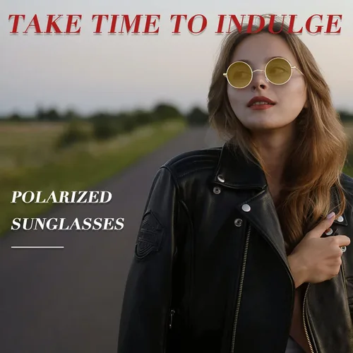 Miniatura 6 de Gafas de sol Joopin polarizadas estilo Lennon redondas gafas de sol estilo hippy redondas para mujer y hombre